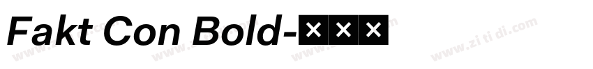 Fakt Con Bold字体转换